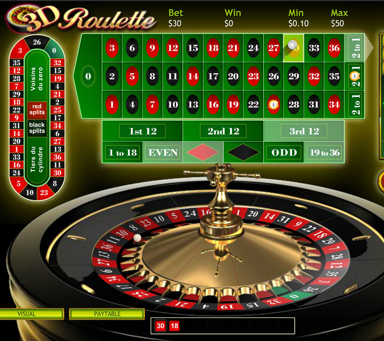 3D roulette de Playtech software